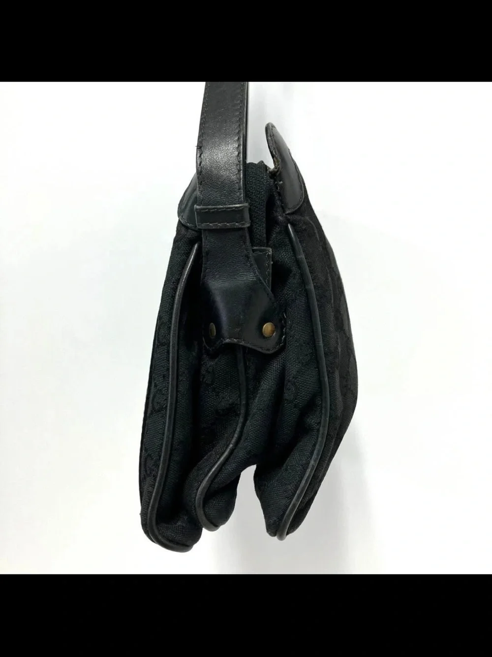 Gucci Black Web Stripe Shoulder Bag